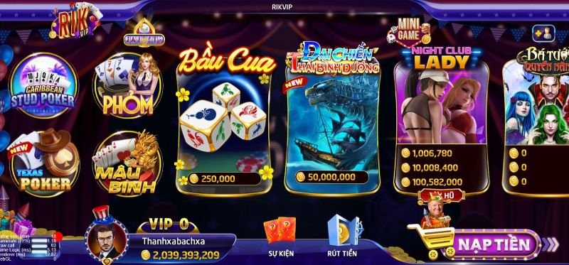 Rikvip là nhà cái lớn, và nổi bật nhất ở đây là game tài xỉu Rikvip